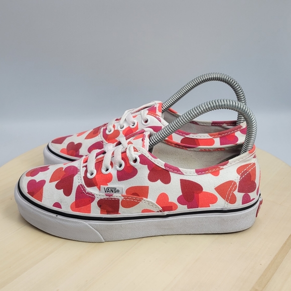 Vans Authentic Low Cut Valentine Heart Lace Up Sneakers Unisex Womens 6 Mens 4.5 - Picture 3 of 12
